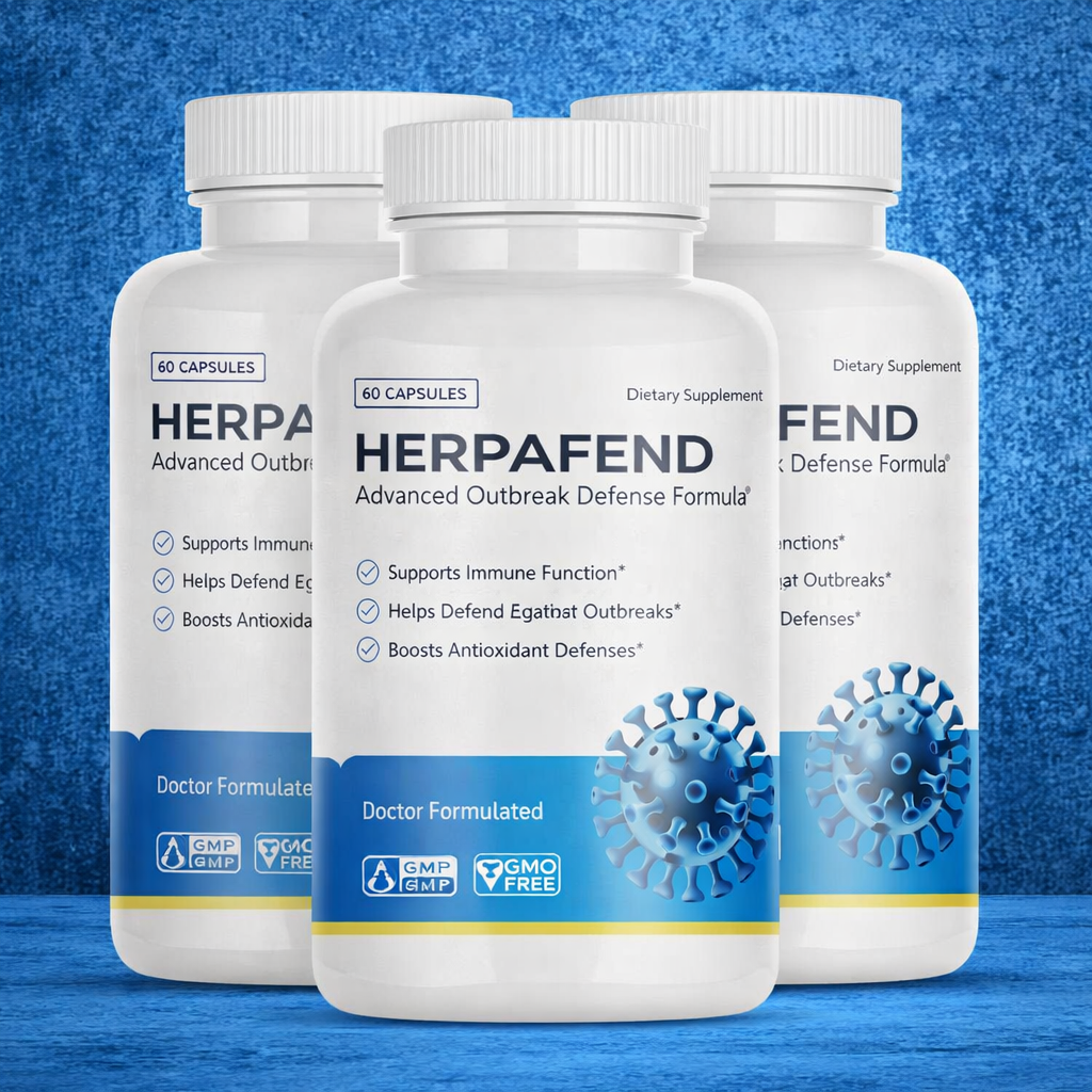 Herpafend bottle showing nightly usage routine